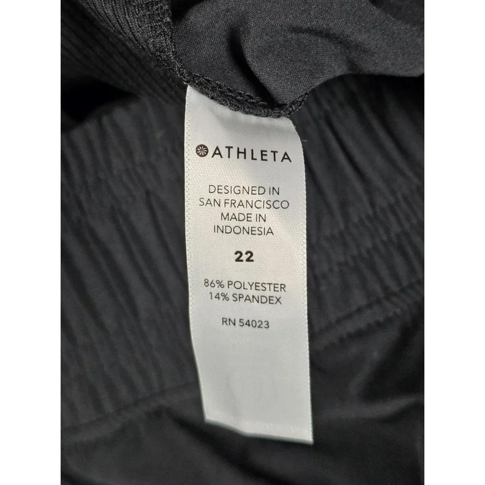 ATHLETA Brooklyn Joggers Black Solid Pattern Tapered Women's Size 22 NWT - Picture 8 of 9